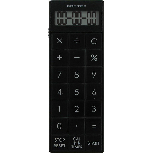 DRETEC/ドリテック 電卓付長時間タイマー ブラック CL-116BK(sb)【メール便送料無料】