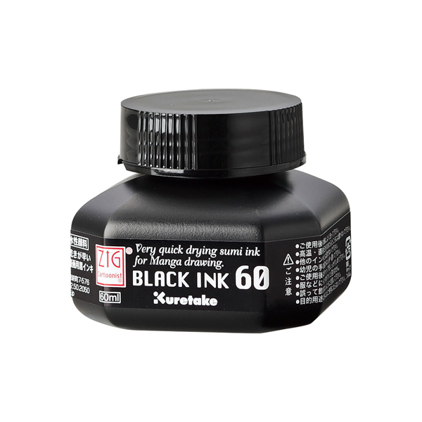  Kuretake ZIG CARTOONIST BLACK INK 60  CNCE104-6ڥ᡼Բġ֥ۡå