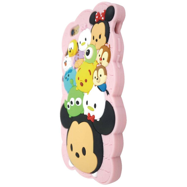 ディズニー ツムツム iPhone6s ／ iPhone6 対応シリコンジャケット ピンク【送料無料】　ピンク