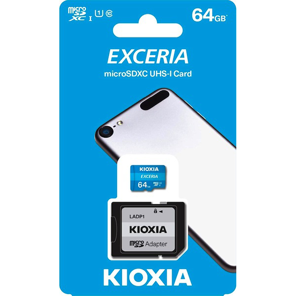 KIOXIA ()  microSD  Exceria microSDXCU1 R100 C10 եHD ®ɤ߼ 100MB/s 64GB LMEX1L064GG2ڥ᡼زġۡ64GB