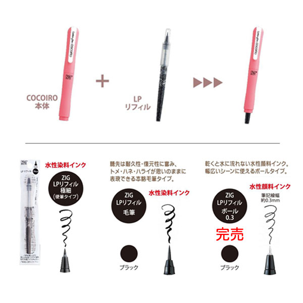  Kuretake ZIG LETTER PEN  COCOIRO   ̸ɹ LPC-15Sڥ᡼زġ̸ۡɹ