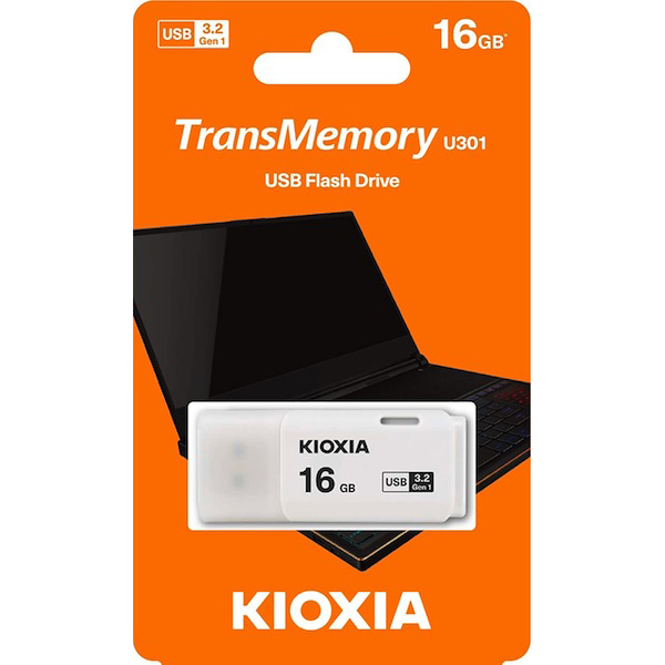 KIOXIA キオクシア(旧東芝) TransMemory U301 16GB USBメモリ USB3.2 Gen1  LU301W016GG4【メール便可】 16GB KIOXIA キオクシア TransMemory USBメモリ ホワイト