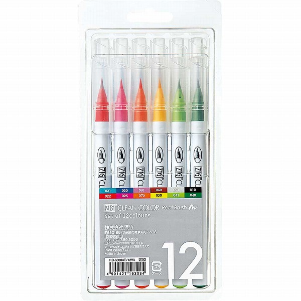  Kuretake ZIG꡼󥫥顼ꥢ֥å 12å RB-6000AT/12VAڥ᡼Բġۡ12å