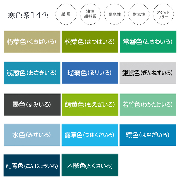 シヤチハタ Shachihata いろもようシリーズ 専用補充インキ 寒色系 SAC-8【メール便可】　14色から選択