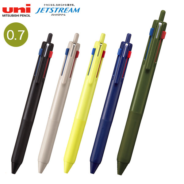 三菱鉛筆 uni ジェットストリーム 新3色ボールペン 0.7 SXE3-507-07 【メール便可】 全3色から選択（品番