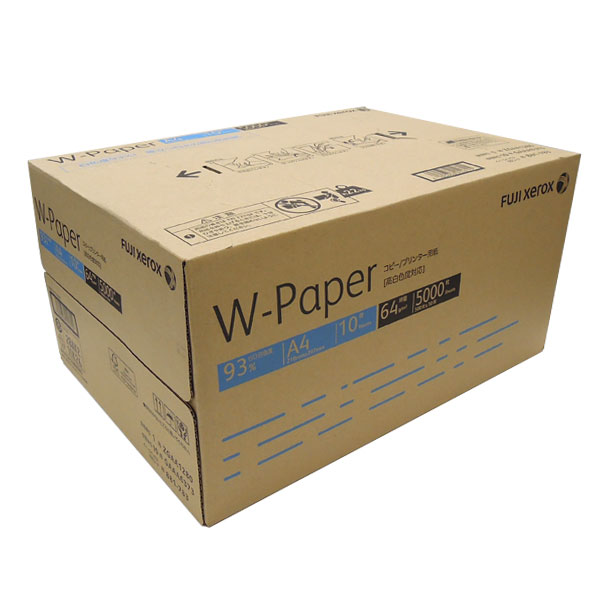 富士ゼロックス 日本製 W-Paper 高品質・高白色 コピー用紙 A4 500枚 