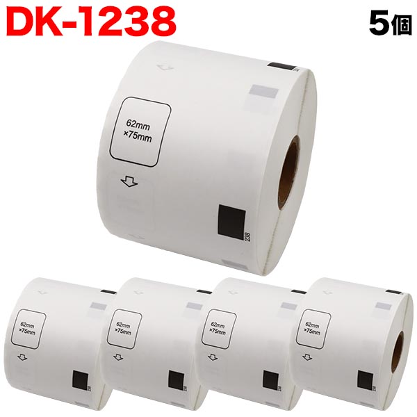 �֥饶���� �ԡ����å� DK�ץ쥫�åȥ�٥� (��Ǯ��) DK-1238 �ߴ��� ����ɽ���ѥ�٥� �� 62mm��75mm 500������ 5�ĥ��åȡ�����̵���ۡ�