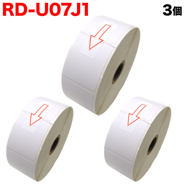 【×3　207枚/ロール　ラベルサイズ102×50mm　1パック（3ロール）　RDロール　まとめ）ブラザー　RD-M06J1　プレカット紙ラベル　セット】-