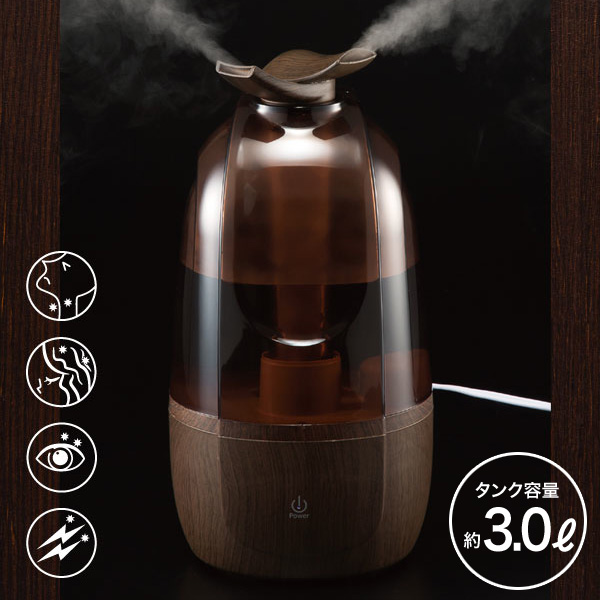 モイストクリア 超音波式加湿器 木目 WGHF161W (sb)【送料無料】