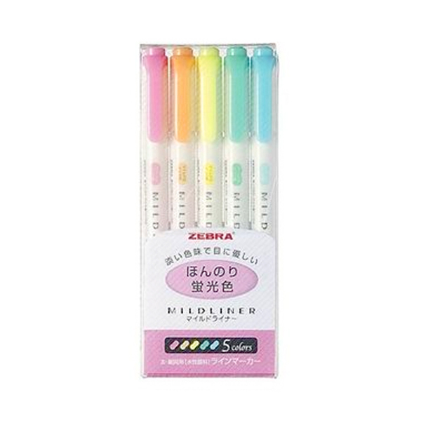ZEBRA ゼブラ マイルドライナー 5色セット 【メール便可】 5色セット（品番：WKT7-5C）商品詳細【こまもの本舗】