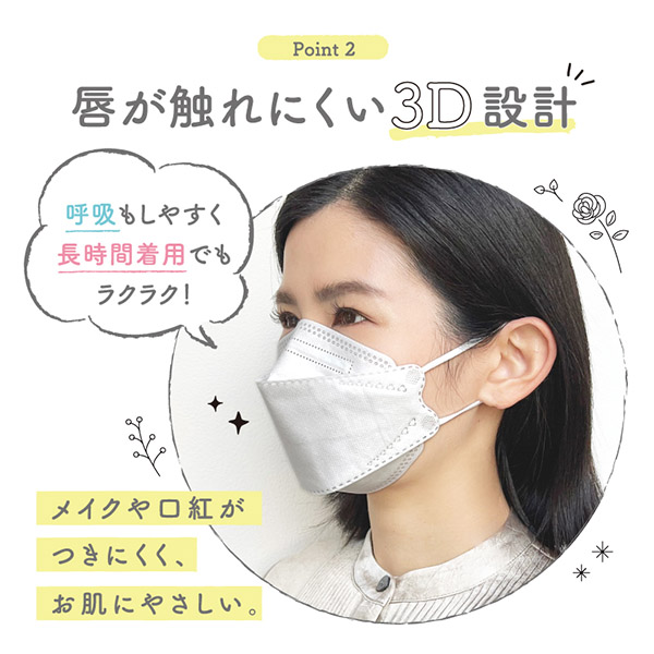 立体マスク 不織布 日本製フィルター 4層 使い捨て 30枚 STYLEマスク 普通サイズ XINS シンズ 全国マスク工業会　全6色から選択