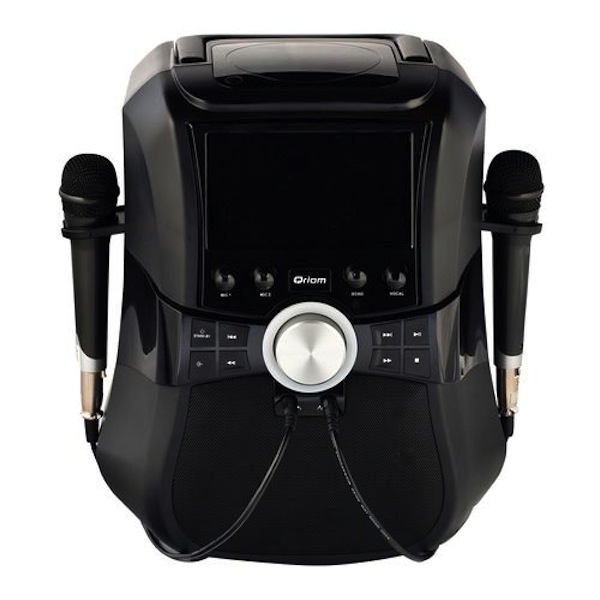 山善 キュリオム 充電式 7インチ液晶ポータブルDVDカラオケ YHK-25(sb)【送料無料】